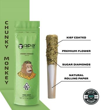 CHUNKY MONKEY — Mini Joint Infused + Kief (0.5g)