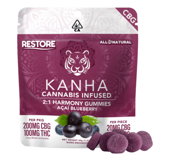 KANHA | Harmony | 2:1 CBG:THC | Açaí Blueberry | 200mg CBG/100mg THC