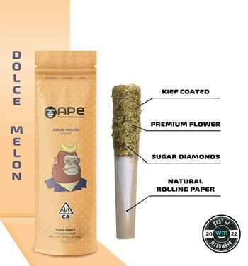 DOLCE MELON — Mini Joint Infused + Kief (0.5g)