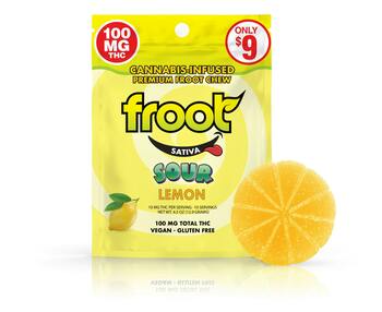 Froot Sour Lemon Gummy - 100mg Single Cut-to-dose