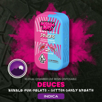 1 gram Deuces Bubble Gum Gelato x Cotton Candy Breath Live Resin Vape | CA