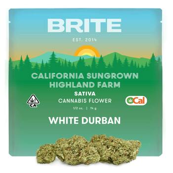 BRITE Highland OCal Sun-Grown Flower (14g) - Sativa - White Durban