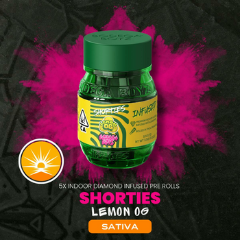 Shorties Lemon OG | 5 infused prerolls per Barrel (SATIVA) | CA