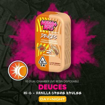 1 gram Deuces Orange Burst and Vanilla Crème Brûlée Live Resin Vape | CA