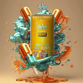 Presidential Pee-Wee Moon rock Mini Blunts Orange Presidential Push-Pop (Liquid Live Resin)