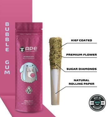 BUBBLE GUM — Mini Joint Infused + Kief (0.5g)
