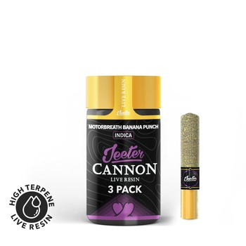 Jeeter Cannon Live Resin - 3 Pack - Motorbreath Banana Punch