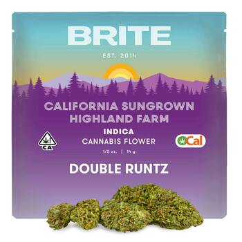 BRITE Highland OCal Sun-Grown Flower (14g) - Indica- Double Runtz